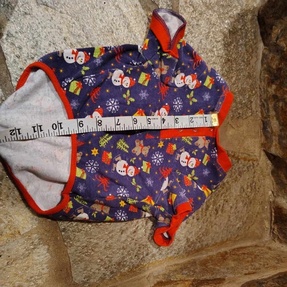 Dogs Christmas Dog Cat Pajamas Shirt Top Size Medium